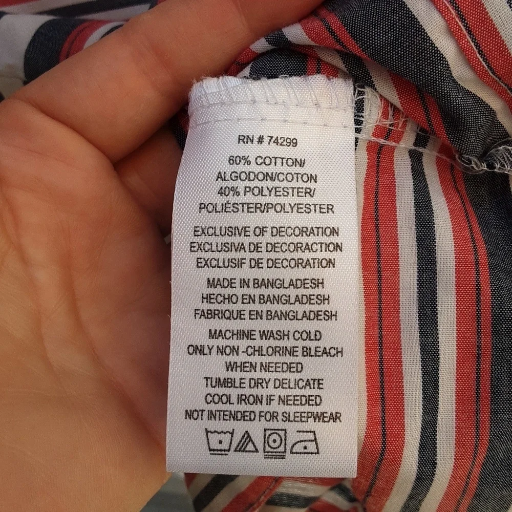 DKNY baby boy's blue, red & white onesie size 0-3 months